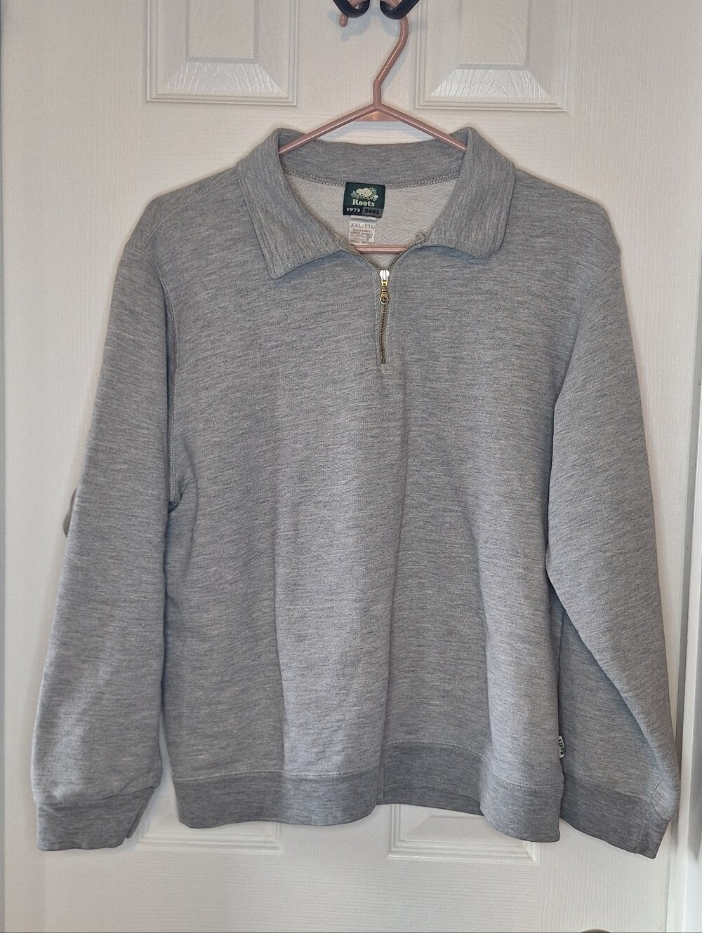 Roots Youth's Grey Quarter-Zip Sweater